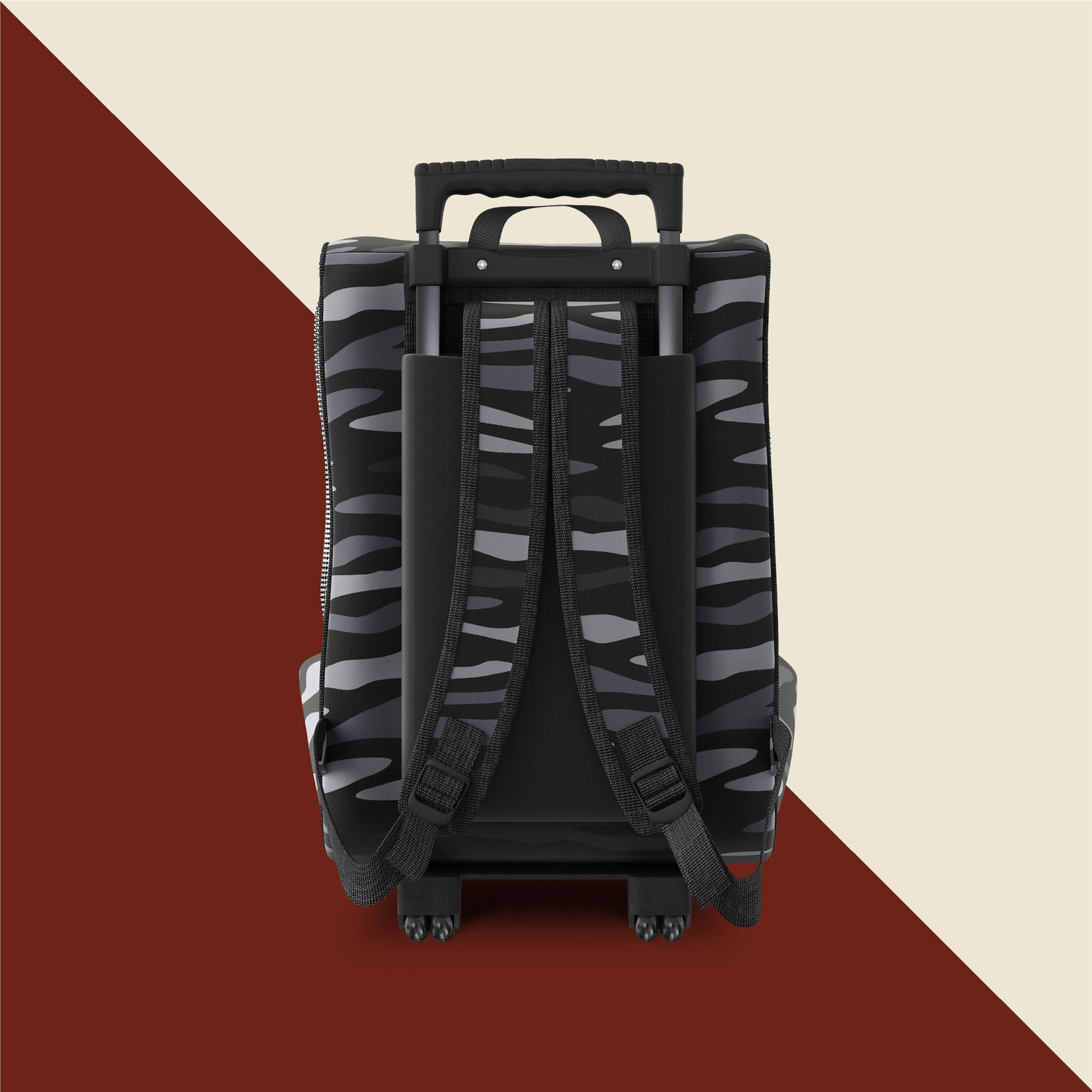 Kaya Pet Carrier Trolley for Travel with Shock Absorbent Wheels, Breathable Mesh Opening for Dogs and Cats, Camo