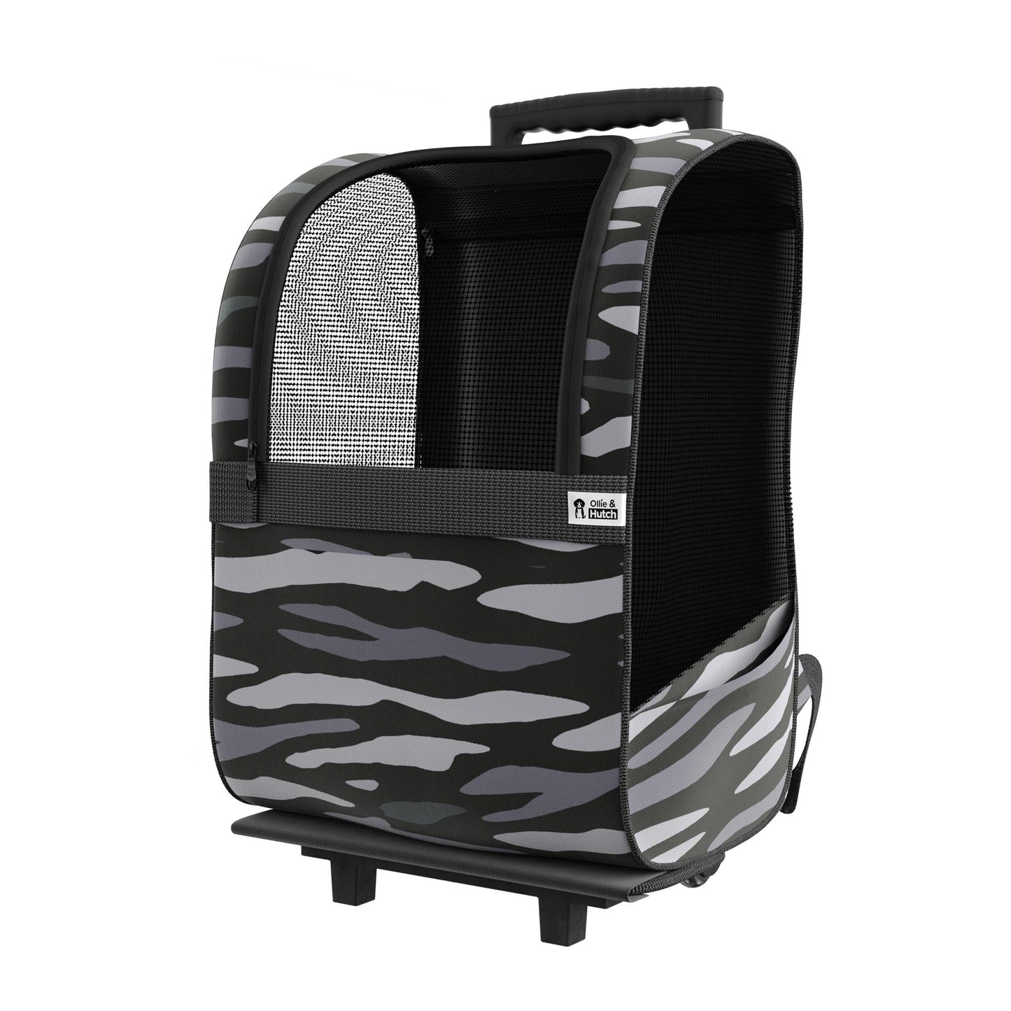 Kaya Pet Carrier Trolley for Travel with Shock Absorbent Wheels, Breathable Mesh Opening for Dogs and Cats, Camo