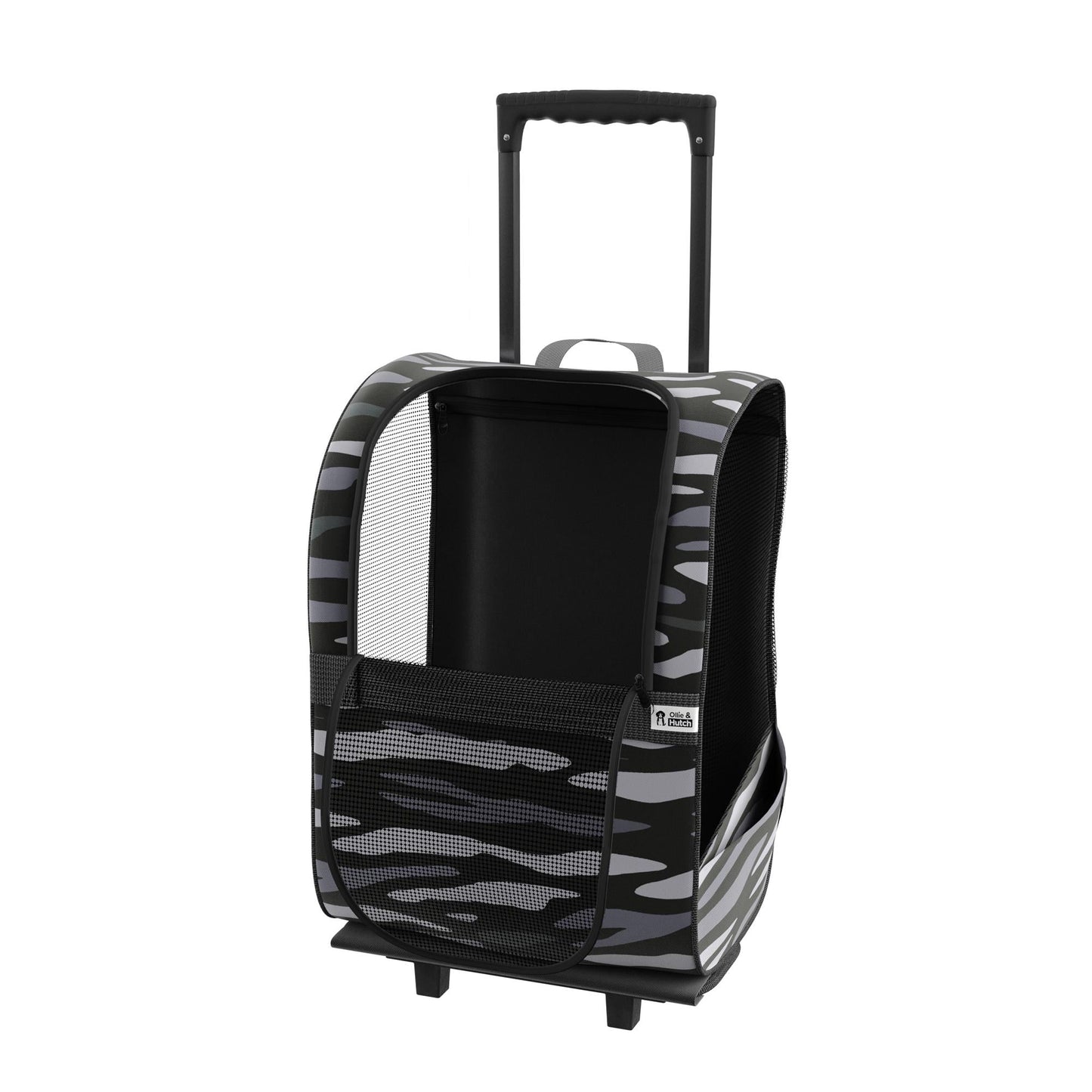 Kaya Pet Carrier Trolley for Travel with Shock Absorbent Wheels, Breathable Mesh Opening for Dogs and Cats, Camo