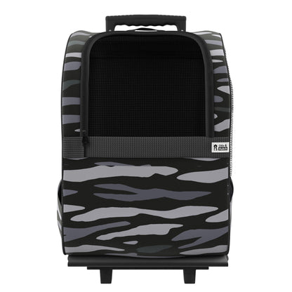 Kaya Pet Carrier Trolley for Travel with Shock Absorbent Wheels, Breathable Mesh Opening for Dogs and Cats, Camo