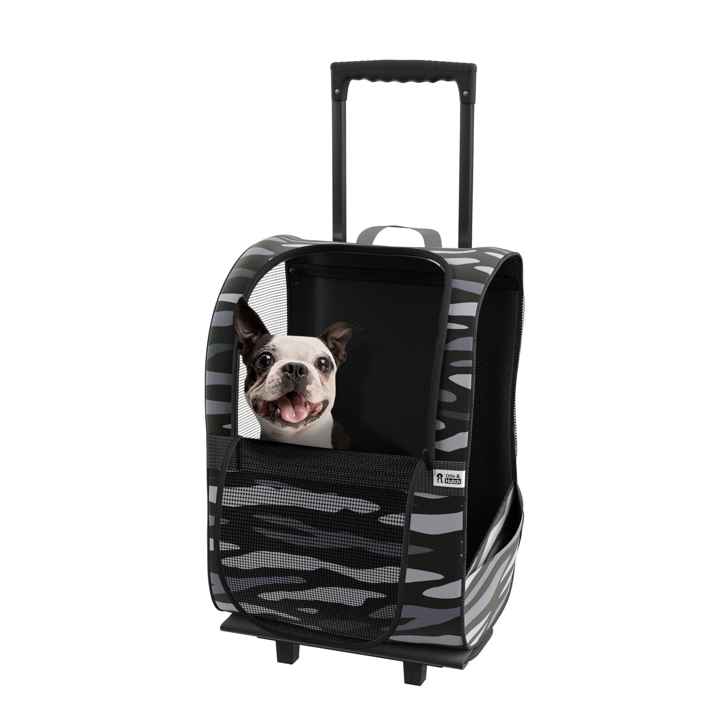 Kaya Pet Carrier Trolley for Travel with Shock Absorbent Wheels, Breathable Mesh Opening for Dogs and Cats, Camo